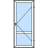 Дверь входная (оконный профиль)